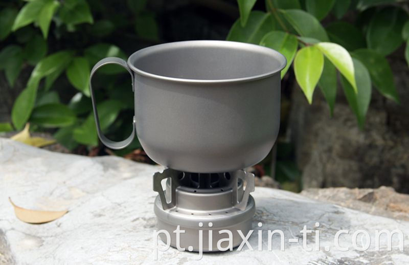 pure titanium camping stove with cross stand